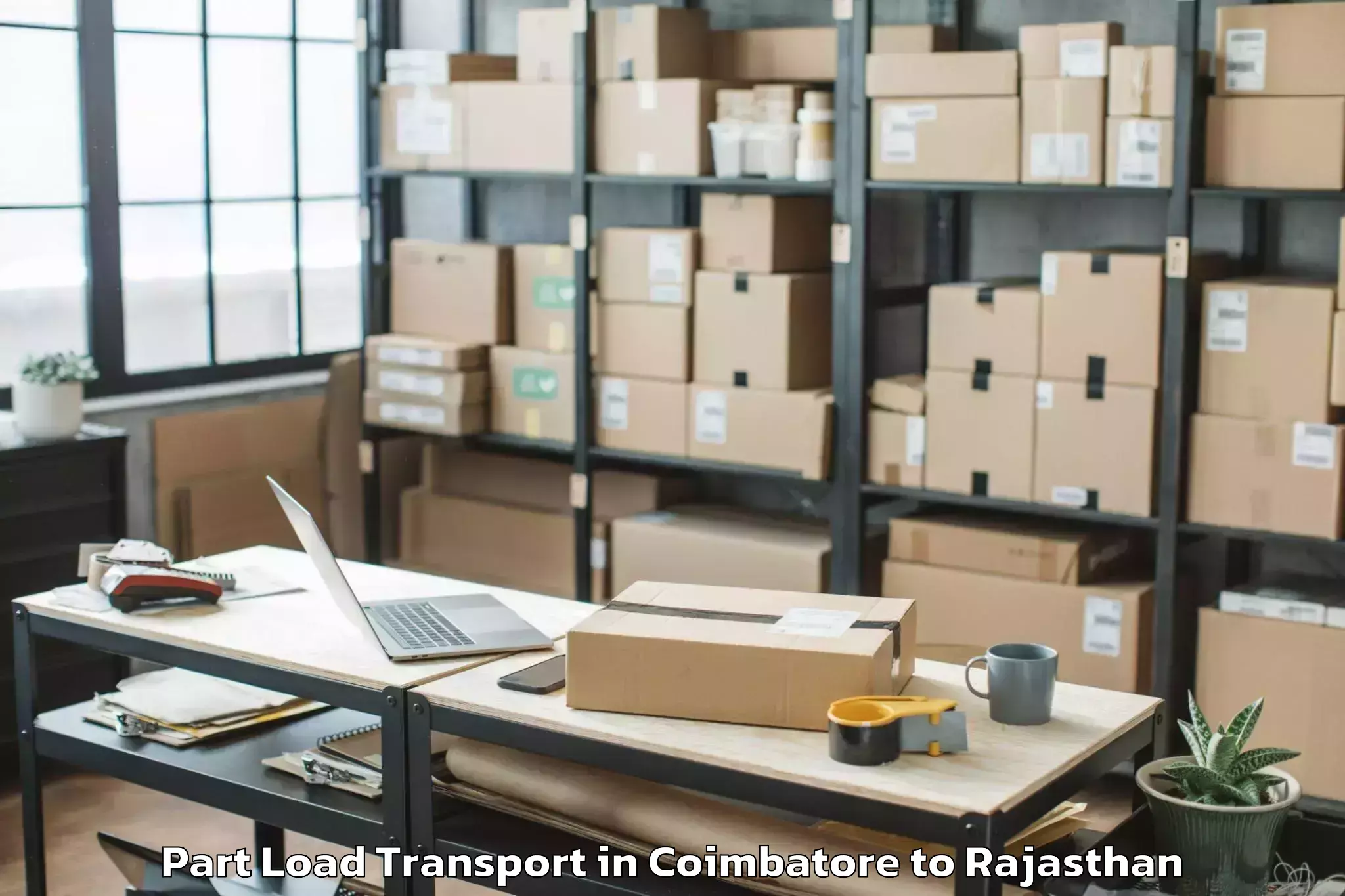 Book Coimbatore to Rawatbhata Part Load Transport Online